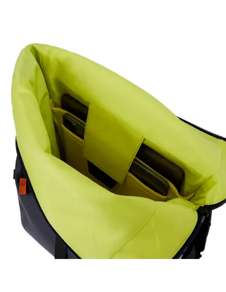 Piquadro Roll-Top Computer-Rucksack, gelb
