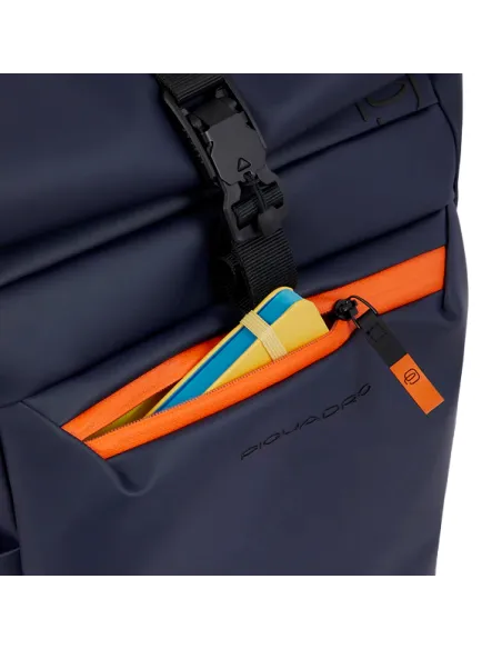 Piquadro Roll-Top Computer-Rucksack, gelb