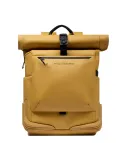 Piquadro Roll-Top computer backpack, yellow