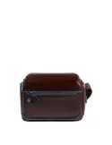 Piquadro Blue Square horizontal men's cross-body bag, dark brown
