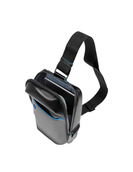 Herren-Umhängetasche Piquadro Blue Square, schwarz