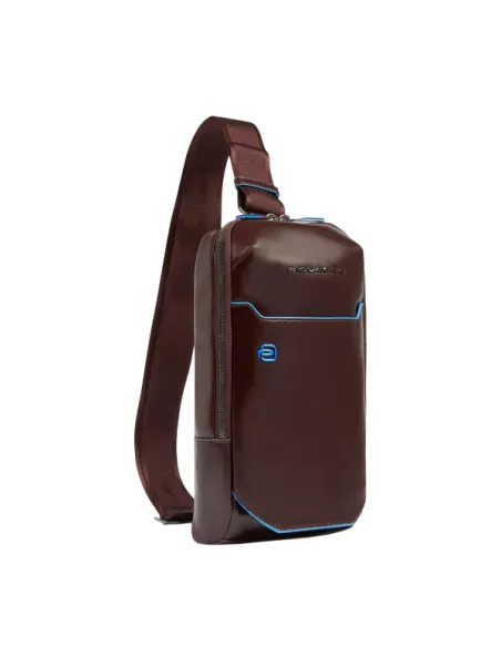 Herren-Umhängetasche Piquadro Blue Square, dunkelbraun