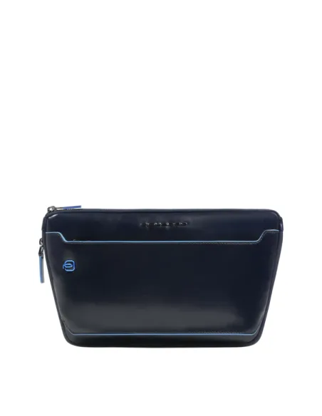 Piquadro Blue Square erweiterbare flache Gürteltasche, blau