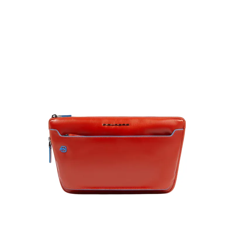 Piquadro Blue Square expandable flat bum bag, orange