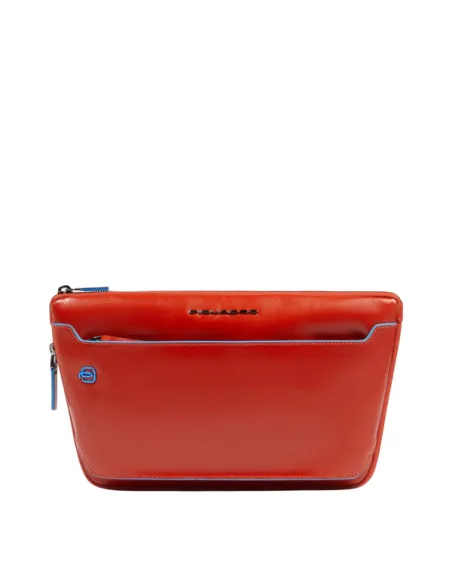 Piquadro Blue Square erweiterbare flache Gürteltasche, orange