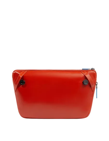 Piquadro Blue Square expandable flat bum bag, orange