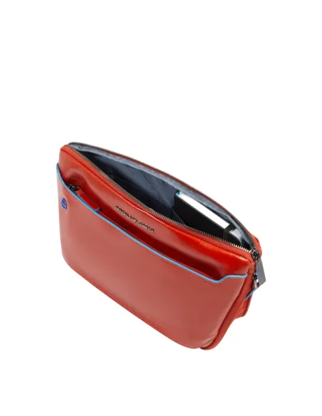 Piquadro Blue Square expandable flat bum bag, orange