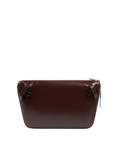 Piquadro Blue Square expandable flat bum bag, dark brown