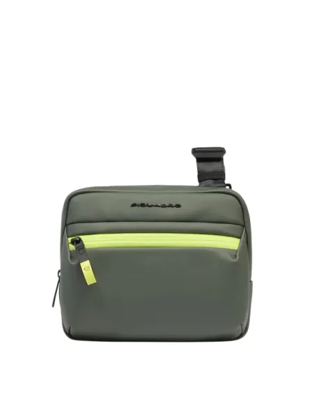 Borsello uomo orizzontale impermeabile, verde