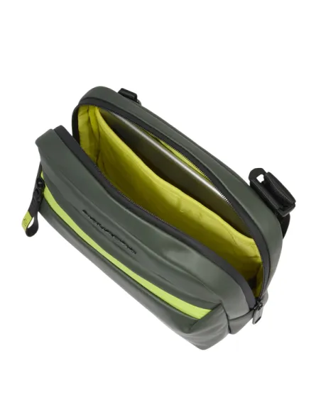 Piquadro Corner waterproof horizontal men's cross-body bag, green