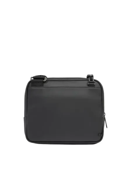 Piquadro Corner waterproof horizontal men's cross-body bag, black
