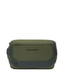 Piquadro expandable bumbag in recycled fabric, green