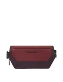 Piquadro Gürteltasche aus recyceltem Stoff, braun