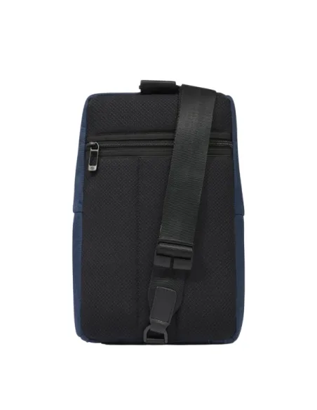 Piquadro Monosling bag in fabric and leather, blue