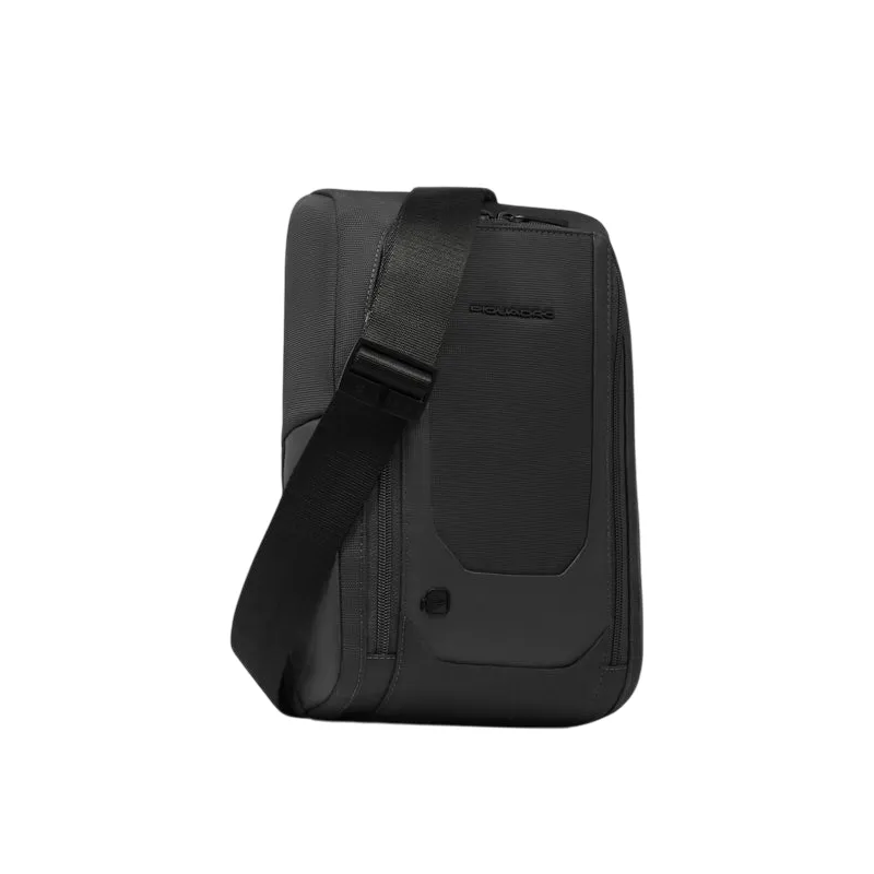 Monospalla in tessuto e pelle porta iPad®mini Piquadro, nero 2