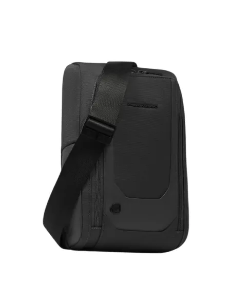 Monospalla in tessuto e pelle porta iPad®mini Piquadro, nero