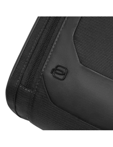 Monospalla in tessuto e pelle porta...