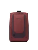 Piquadro Monosling bag in fabric and leather, brown