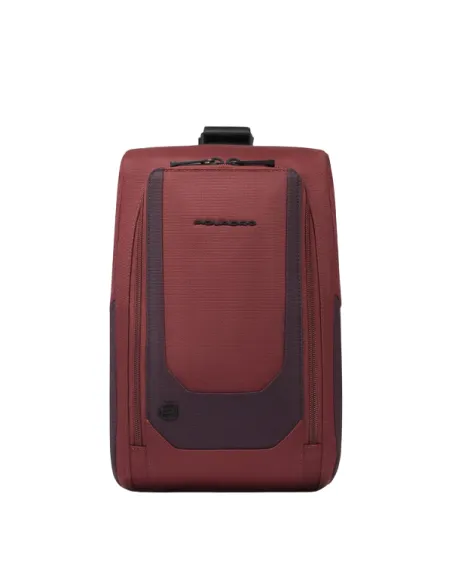 Monospalla in tessuto e pelle porta iPad®mini Piquadro, cuoio