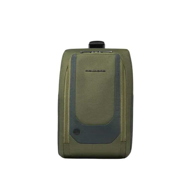 Piquadro Monosling bag in fabric and leather, green