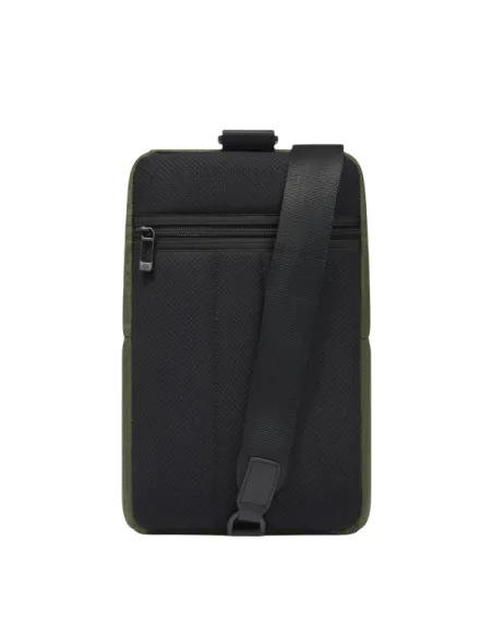 Piquadro Monosling bag in fabric and leather, green