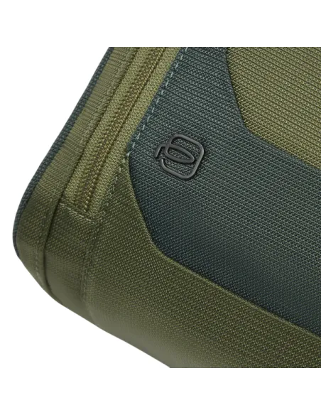 Monospalla in tessuto e pelle porta iPad®mini Piquadro, verde