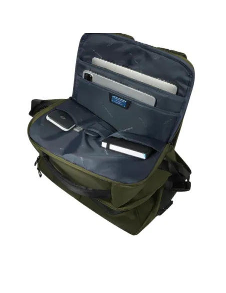 Zaino da viaggio con porta pc da 15,6 Piquadro, verde