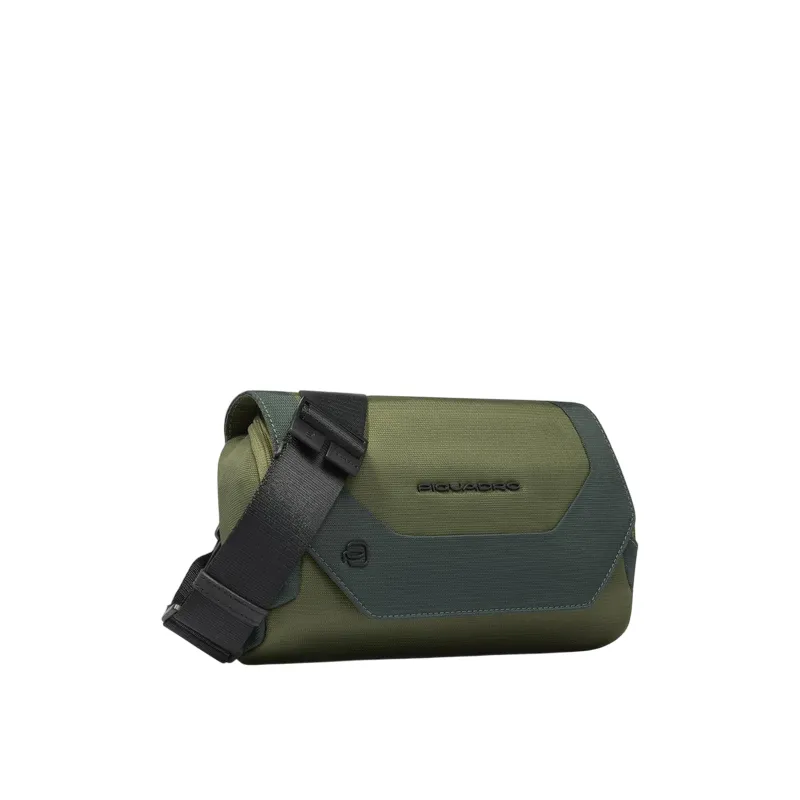 Piquadro Bum Bag with zip and flap closure, green 2