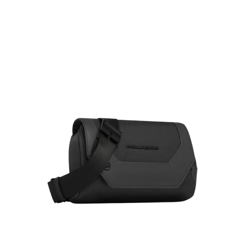 Piquadro Bum Bag with zip and flap closure, black 2