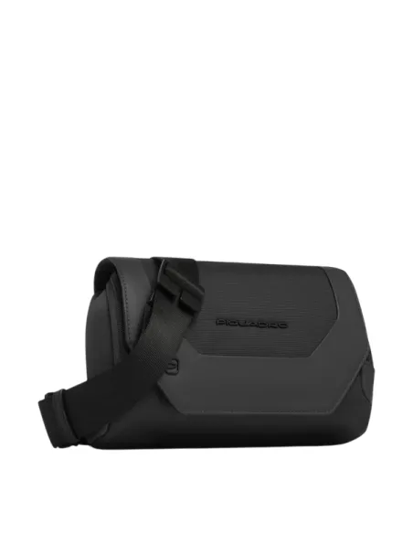 Piquadro Bum Bag with zip and flap closure, black