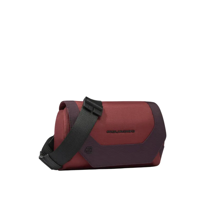 Piquadro Gürteltasche mit Klappe und Reißverschluss, braun 2