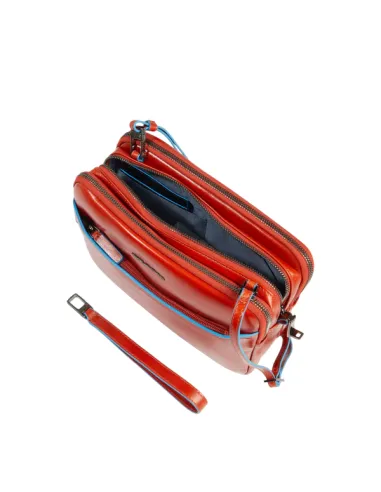 Men's clutch bag with Piquadro Blue...