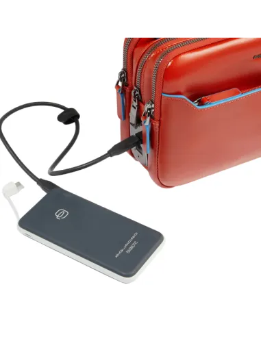 Men's clutch bag with Piquadro Blue...