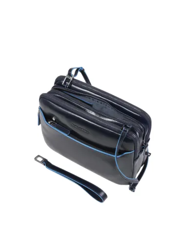 Men's clutch bag with Piquadro Blue...