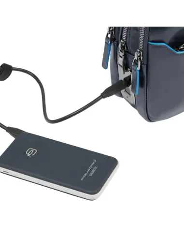 Men's clutch bag with Piquadro Blue...