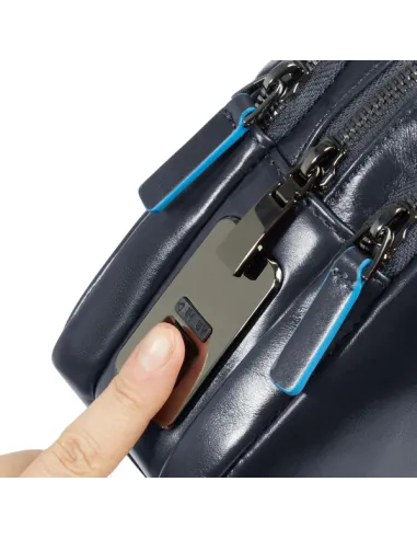 Men's clutch bag with Piquadro Blue...