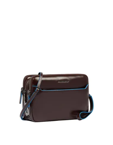 Men's clutch bag with Piquadro Blue...