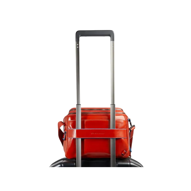 Piquadro Blue Square horizontal men's cross-body bag, orange 2