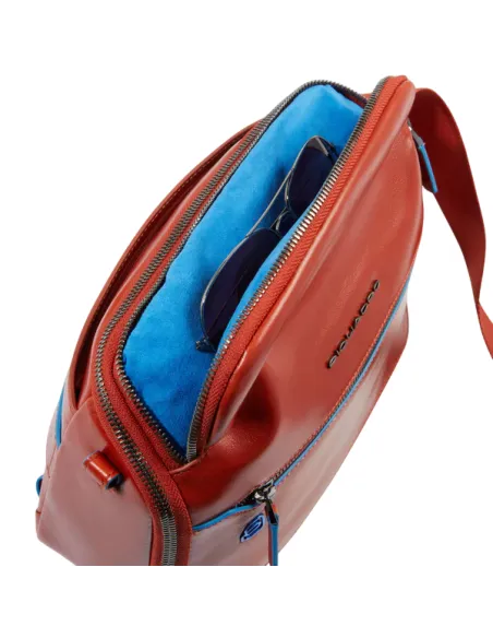 Borsello uomo orizzontale Piquadro Blue Square, arancio