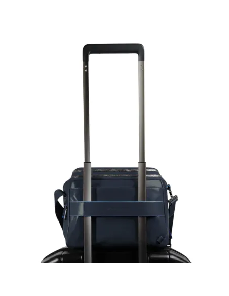 Piquadro Blue Square horizontale Herren-Umhängetasche, blau