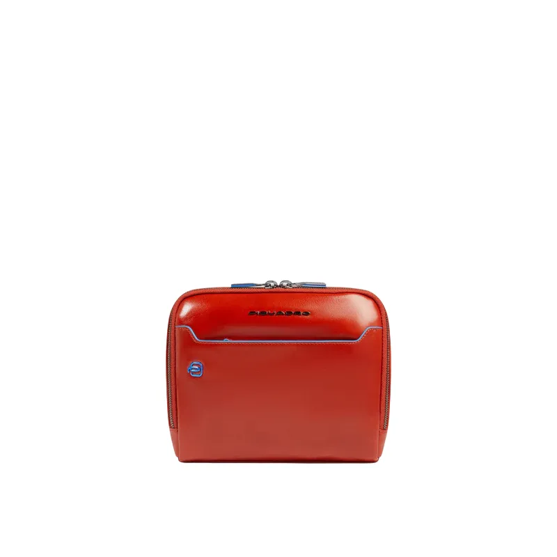 Piquadro Blue Square small horizontal leather man's...