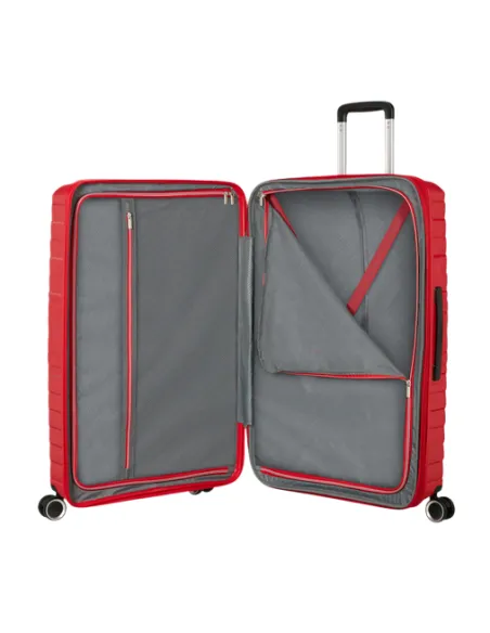 Großer erweiterbarer Trolley American Tourister Flytwist, rot