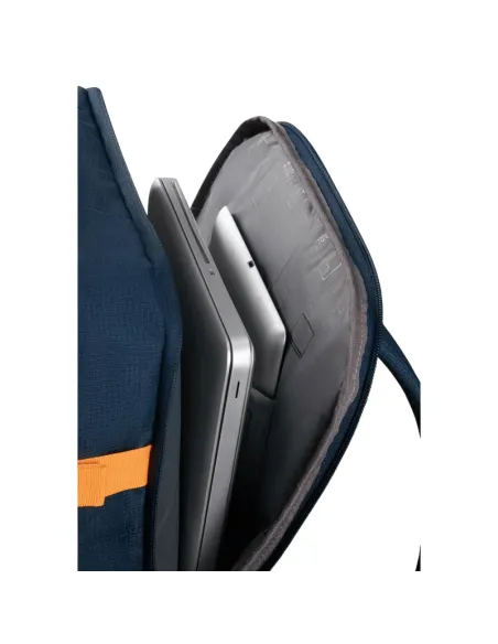 American Tourister Take2Cabin Medium-sized travel backpack with laptop holder, Dark Navy-Radiant Orange