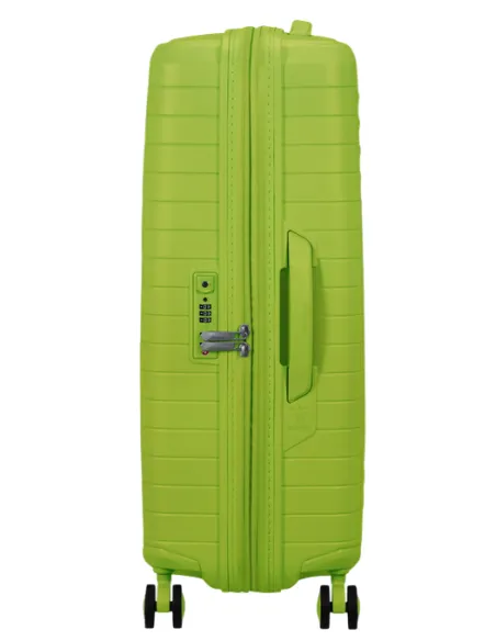 American Tourister Fastforward expandable medium trolley, neon lime