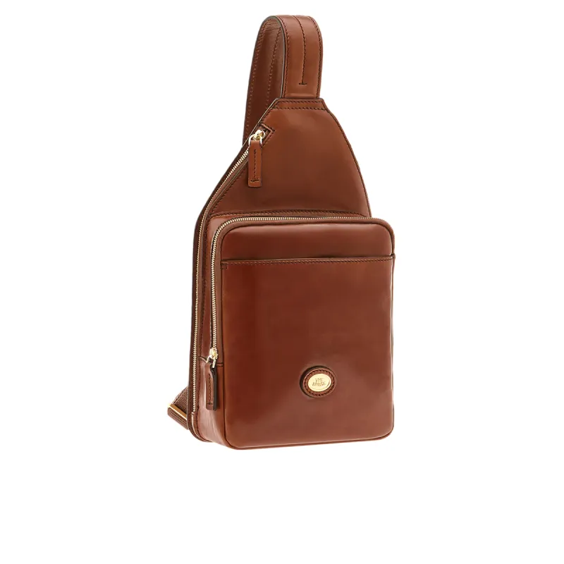 The Bridge Story leather mono-sling bag, brown