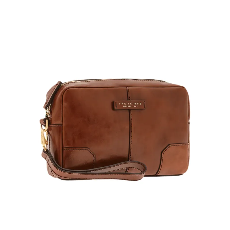 Pochette uomo con manico The Bridge Vespucci, marrone