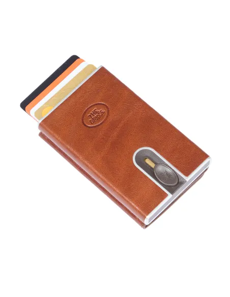 The Bridge Story Compact Wallet für Scheine mit Münz-Fach, braun