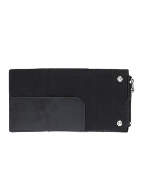 Porta banconote e carte di credito con estrazione facilitata e zip esterna The Bridge, nero
