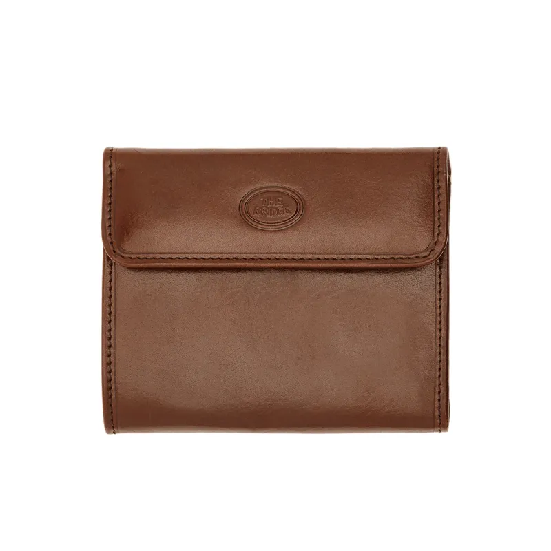 Mittlere Damenbrieftasche mit Klappe The Bridge Story, braun