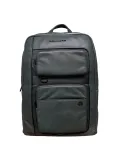 Zaino in pelle e tessuto PQ Liko con porta pc da 14, verde